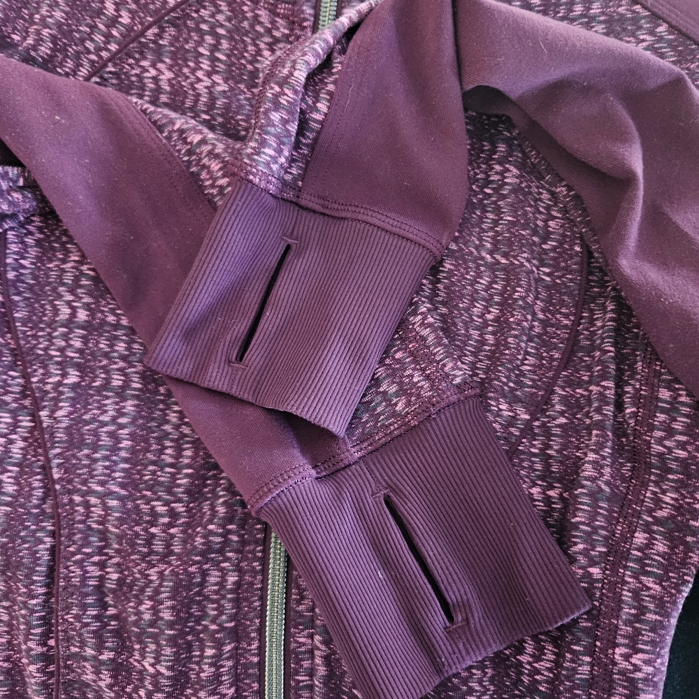 LULULEMON Zip Up Jacket - Raspberry, Wine, Plaid - Picture 6 of 6